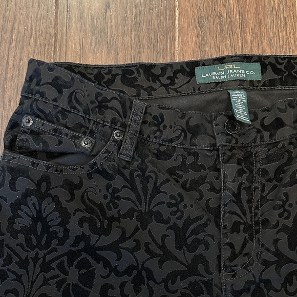 Lauren Ralph Lauren Black Damask Floral Pants and the top - Picture 3 of 8